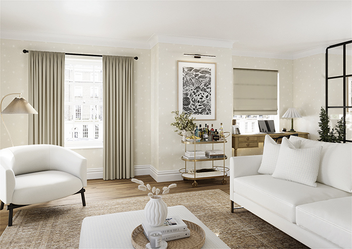 Kyoto Faux Silk, Oyster - Made to Measure Curtains - Image 7